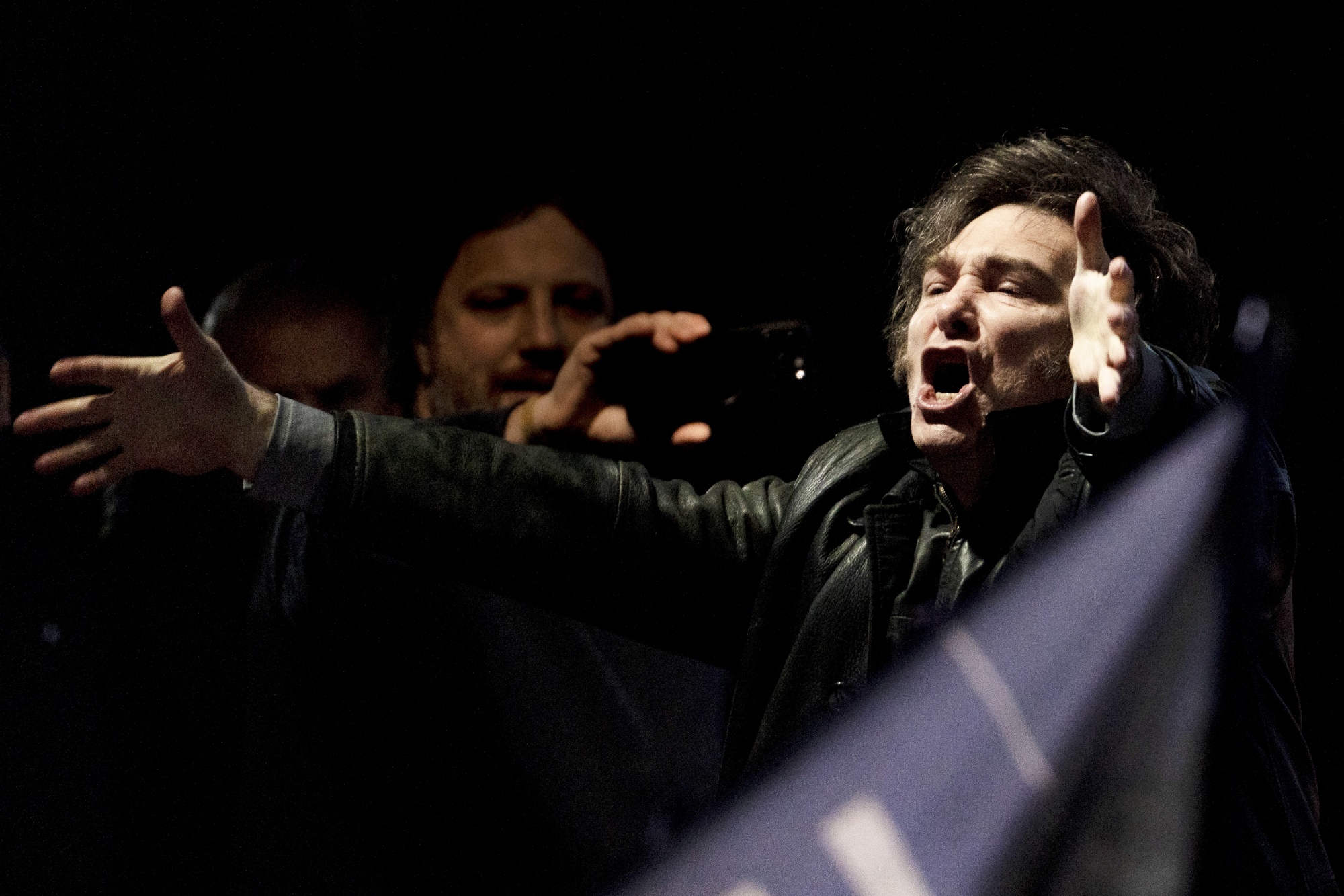 Bloomberg Best of the Year 2025: Javier Milei, Argentina’s president, during a campaign rally ahead of the Buenos Aires provincial elections in Moreno, Argentina, on Wednesday, Sept. 3, 2025. Photographer: Anita Pouchard Serra/Bloomberg