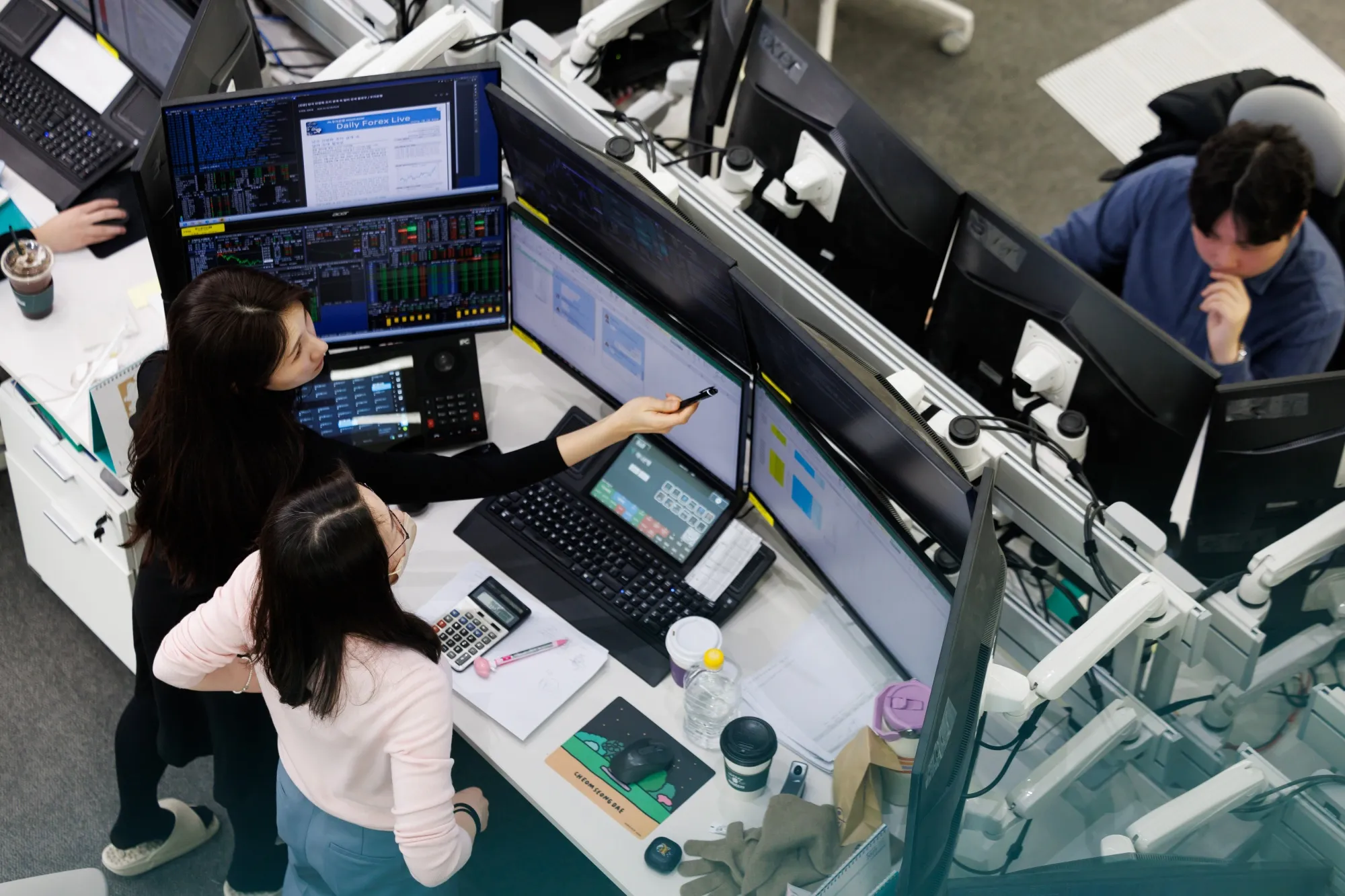A trading room at a bank in Seoul