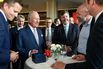 King Charles III during a UK-US trade event at Rockefeller Center in New York, on April 29.