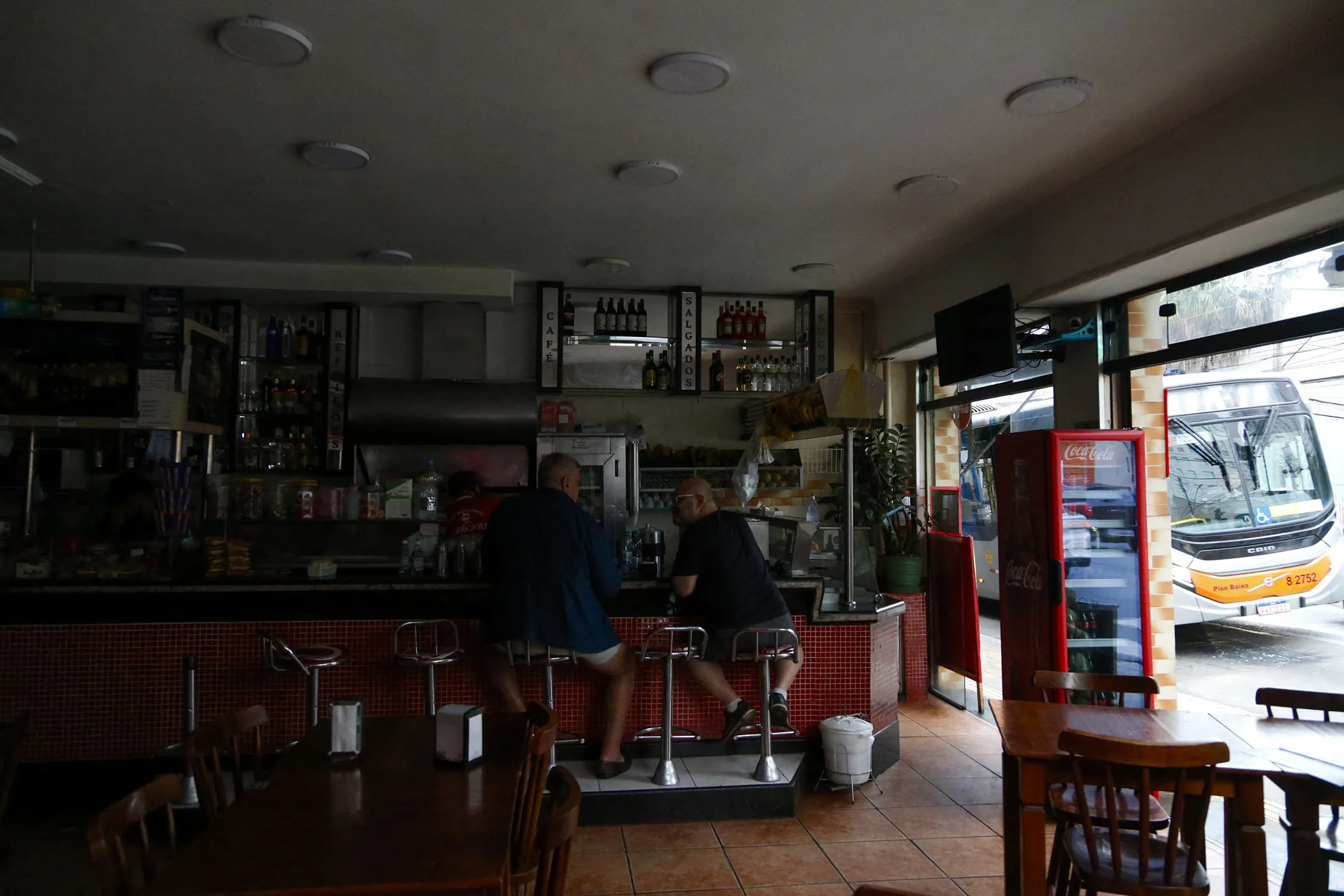 A restaurant without power&nbsp;during a blackout in several neighborhoods in Sao Paulo, Brazil, on Oct.&nbsp;12.