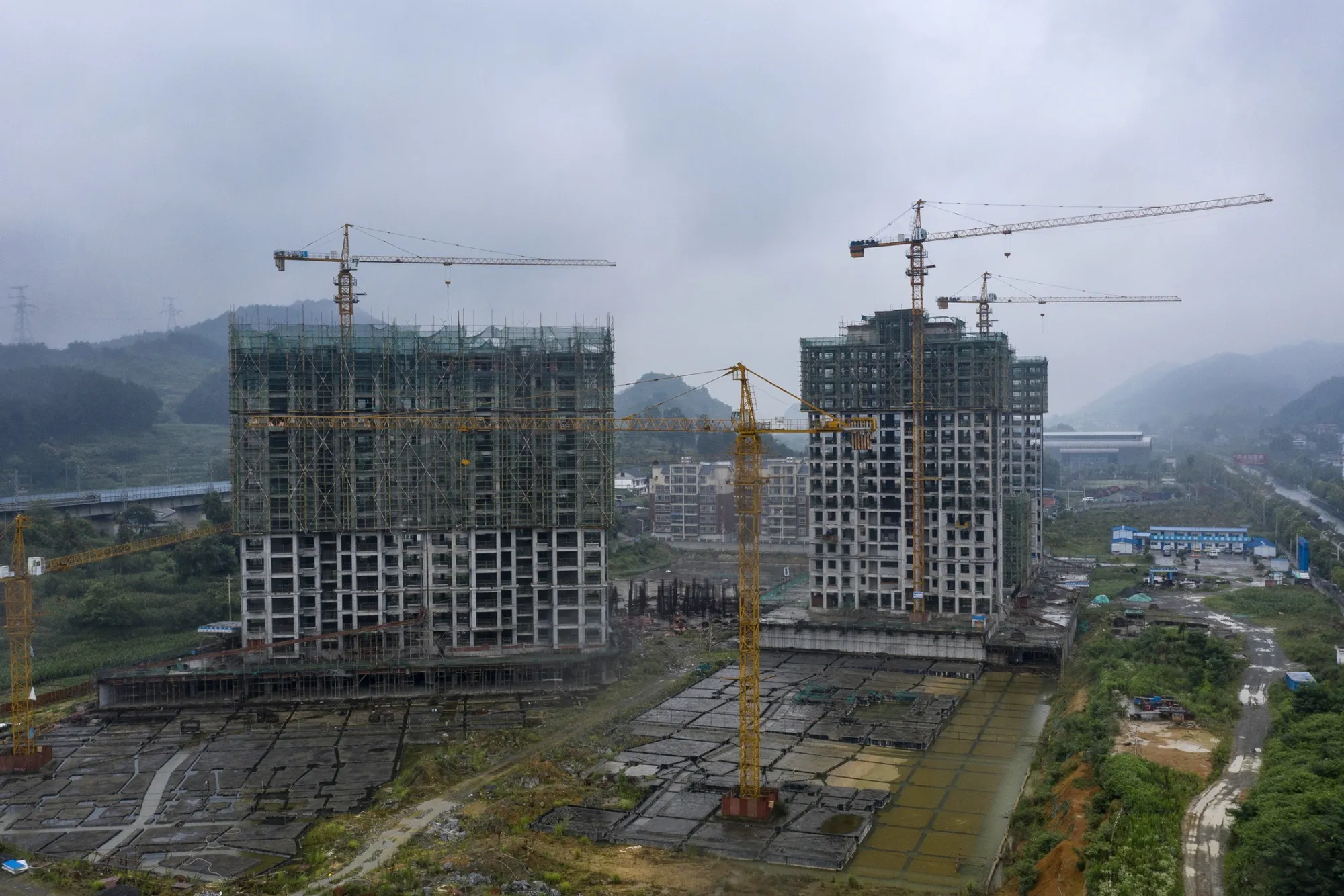 A housing construction project in Zunyi, Guizhou province, China.
