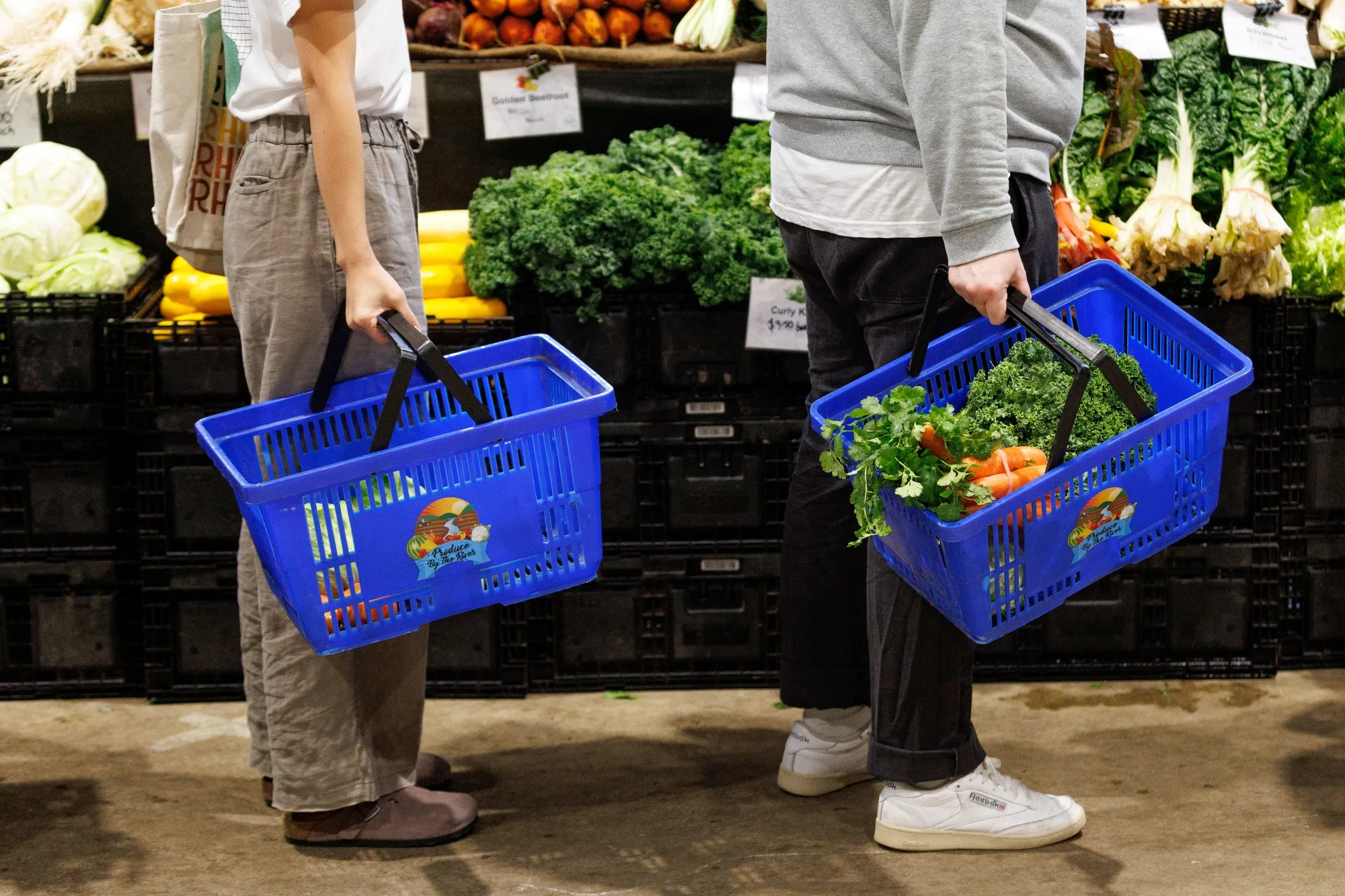 Customers at the Carriageworks Farmers Market in Sydney, Australia.