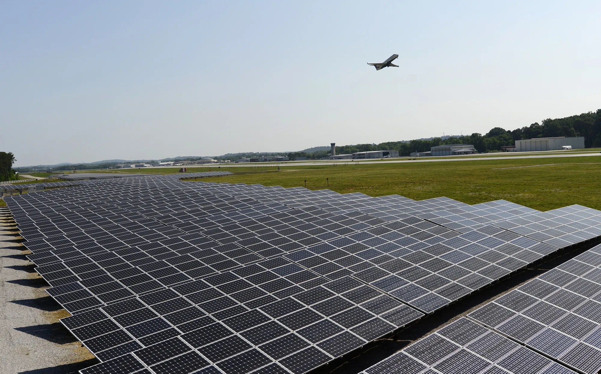 The airport will be 100% sun powered by January.