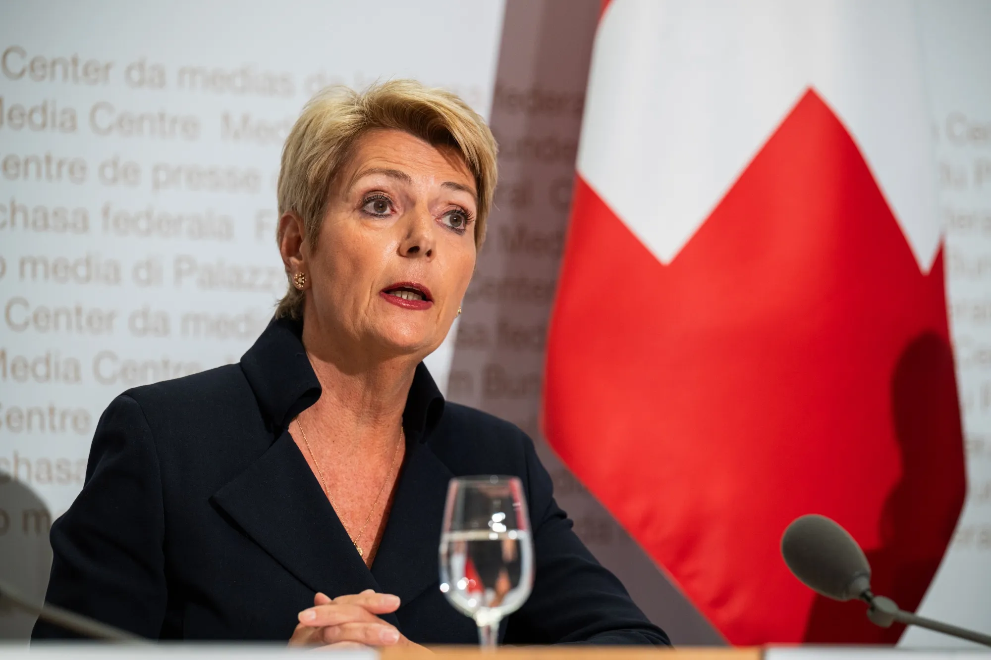Karin Keller-Sutter in Bern, on April 22.