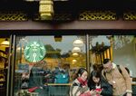 Customers at a Shanghai Starbucks on Feb. 24, 2018.