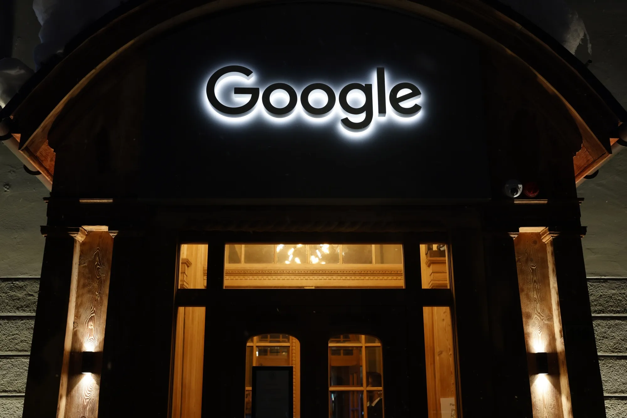 The Google Inc. pop-up store ahead of the World Economic Forum in Davos, Switzerland, on Jan. 15, 2024.
