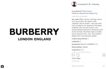 burberry logo change