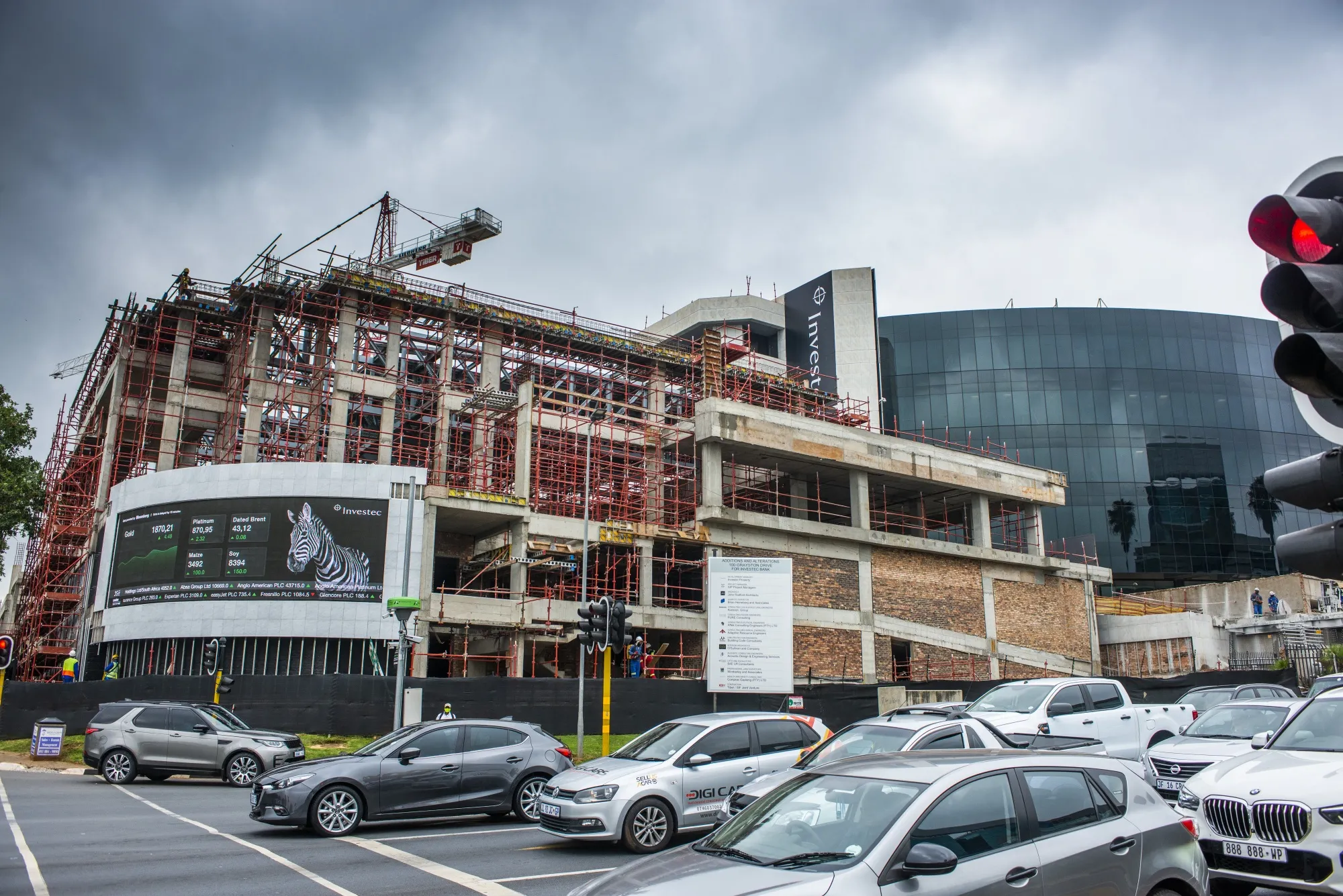 Construction work in Johannesburg, South Africa,&nbsp;Nov. 12.