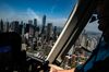 The Manhattan skyline is seen during a helicopter ride above New York.