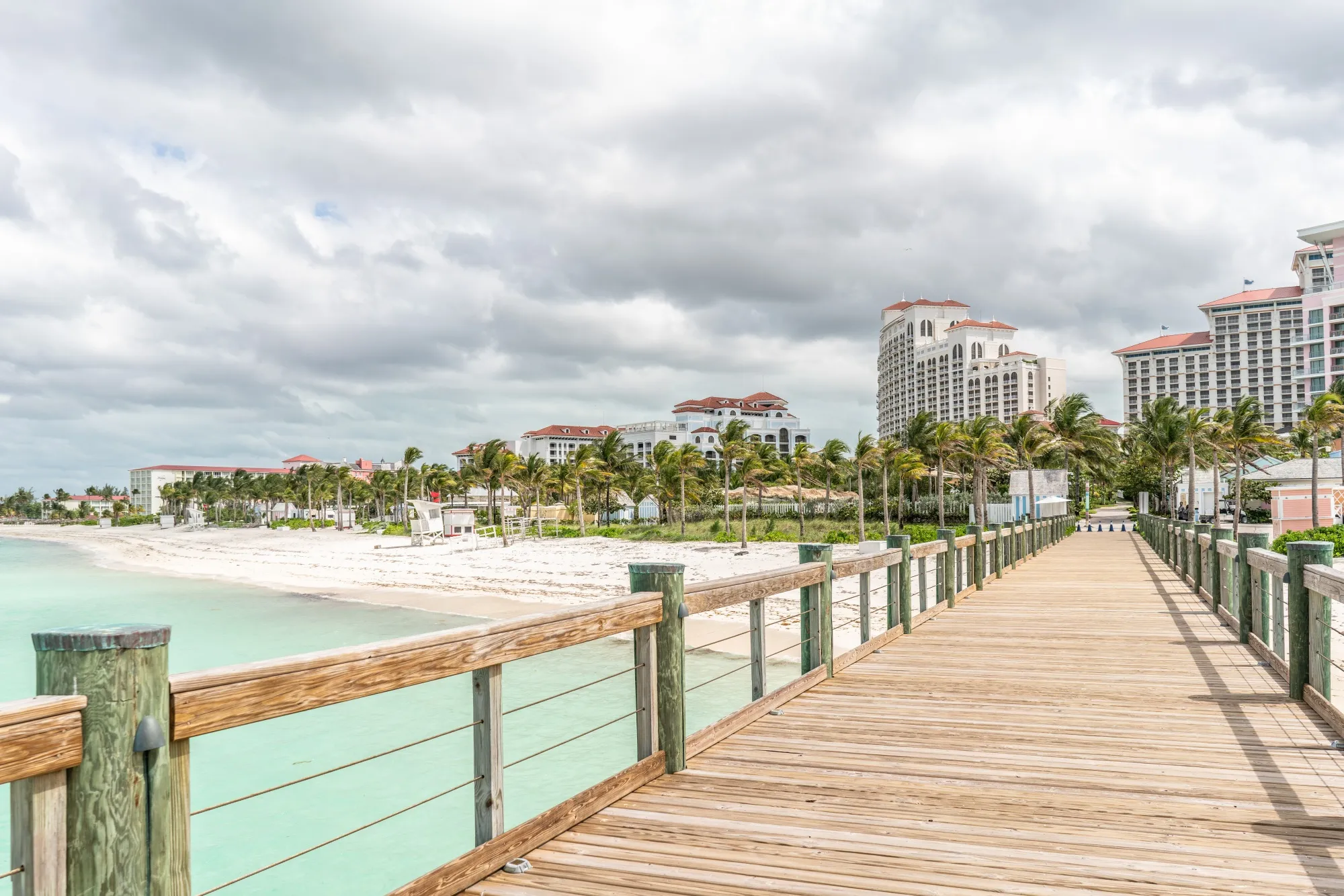 A resort area popular with tourists remains closed in Nassau, Bahamas.