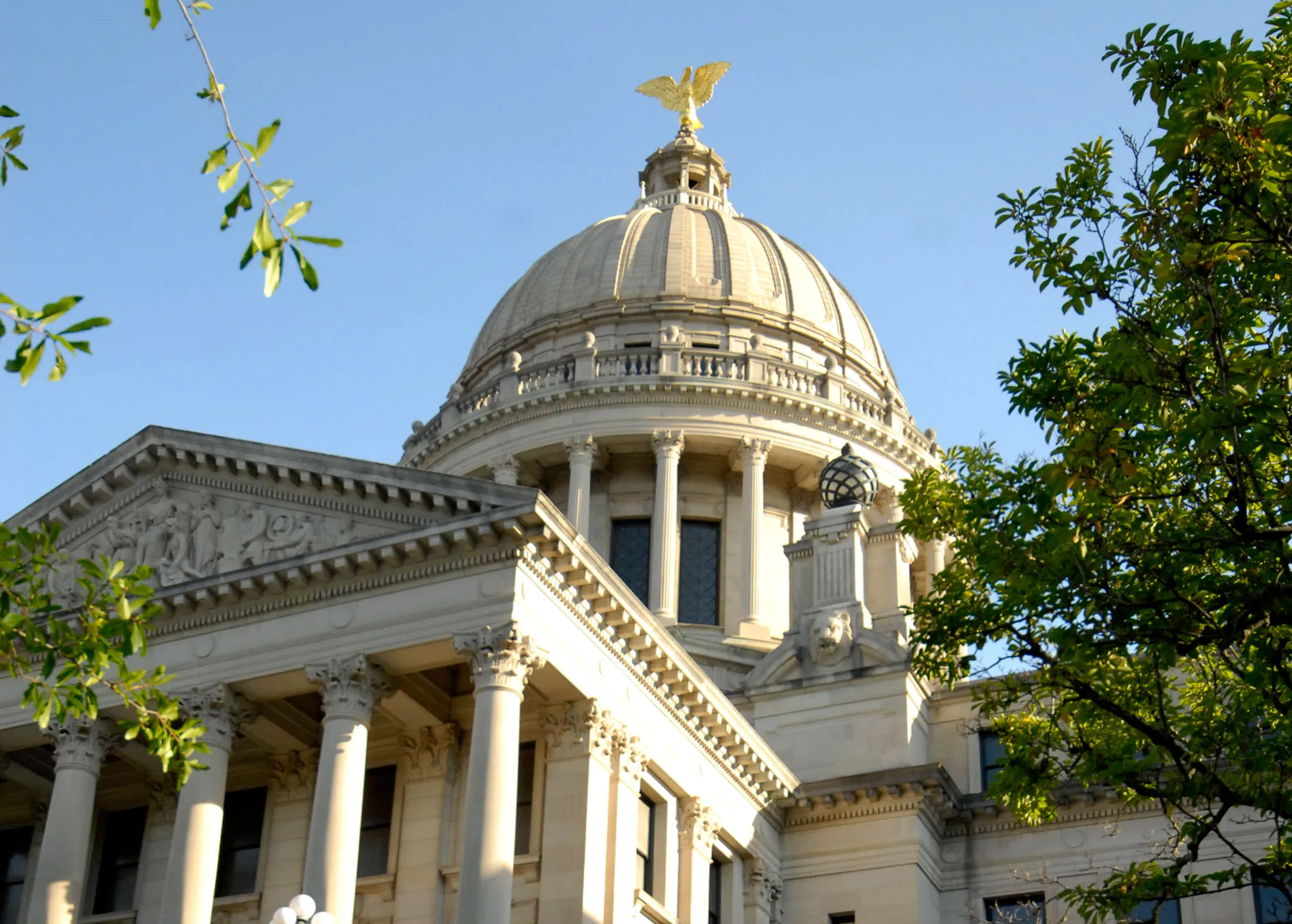 The Mississippi State Capitol building in Jackson.
