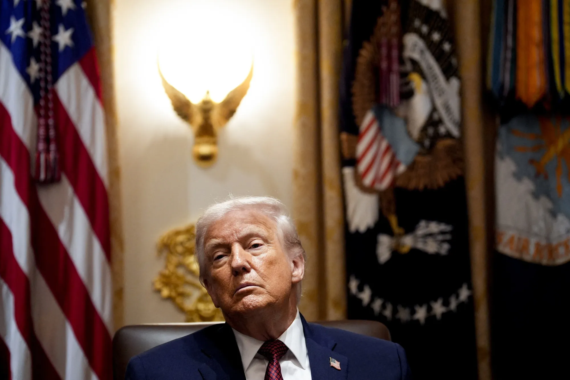 President Donald Trump during a roundtable in the Cabinet Room of the White House on Dec. 8.&nbsp;