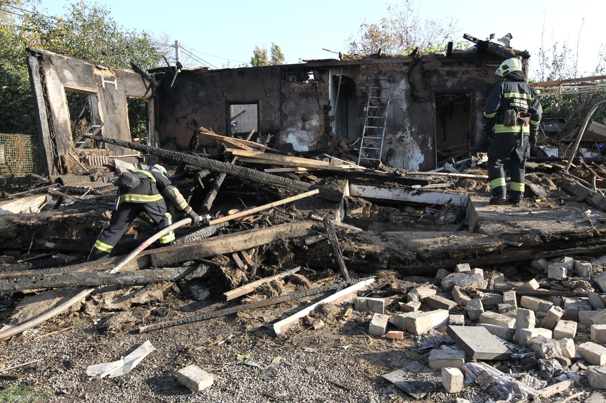 A damaged building following a drone strike in Dnipro, on Oct. 24