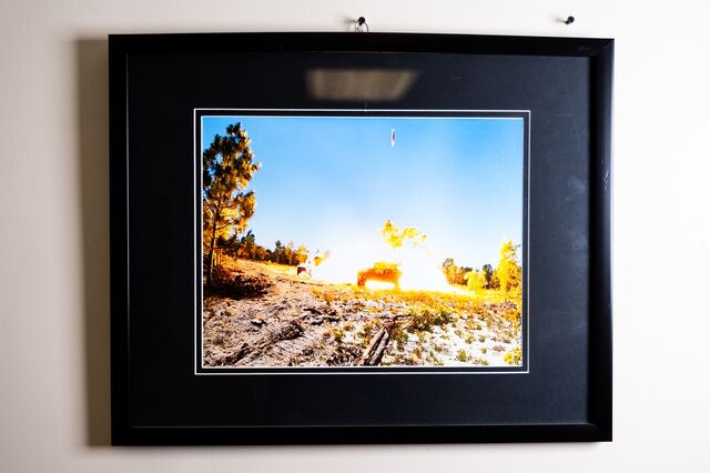 A framed picture of the US Army’s first AI-enabled strike.