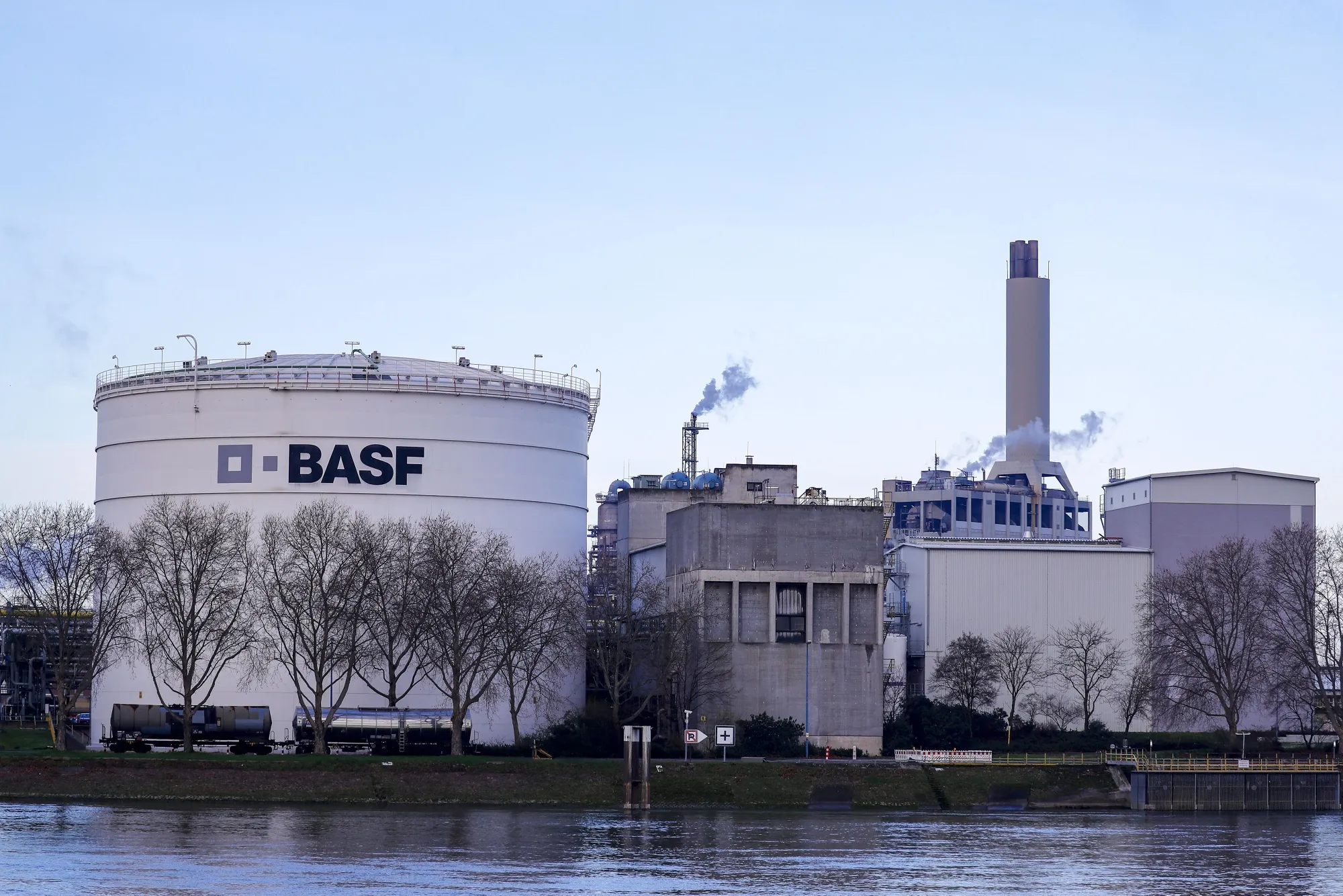 A BASF chemical plant on the Rhine River in Ludwigshafen, Germany.