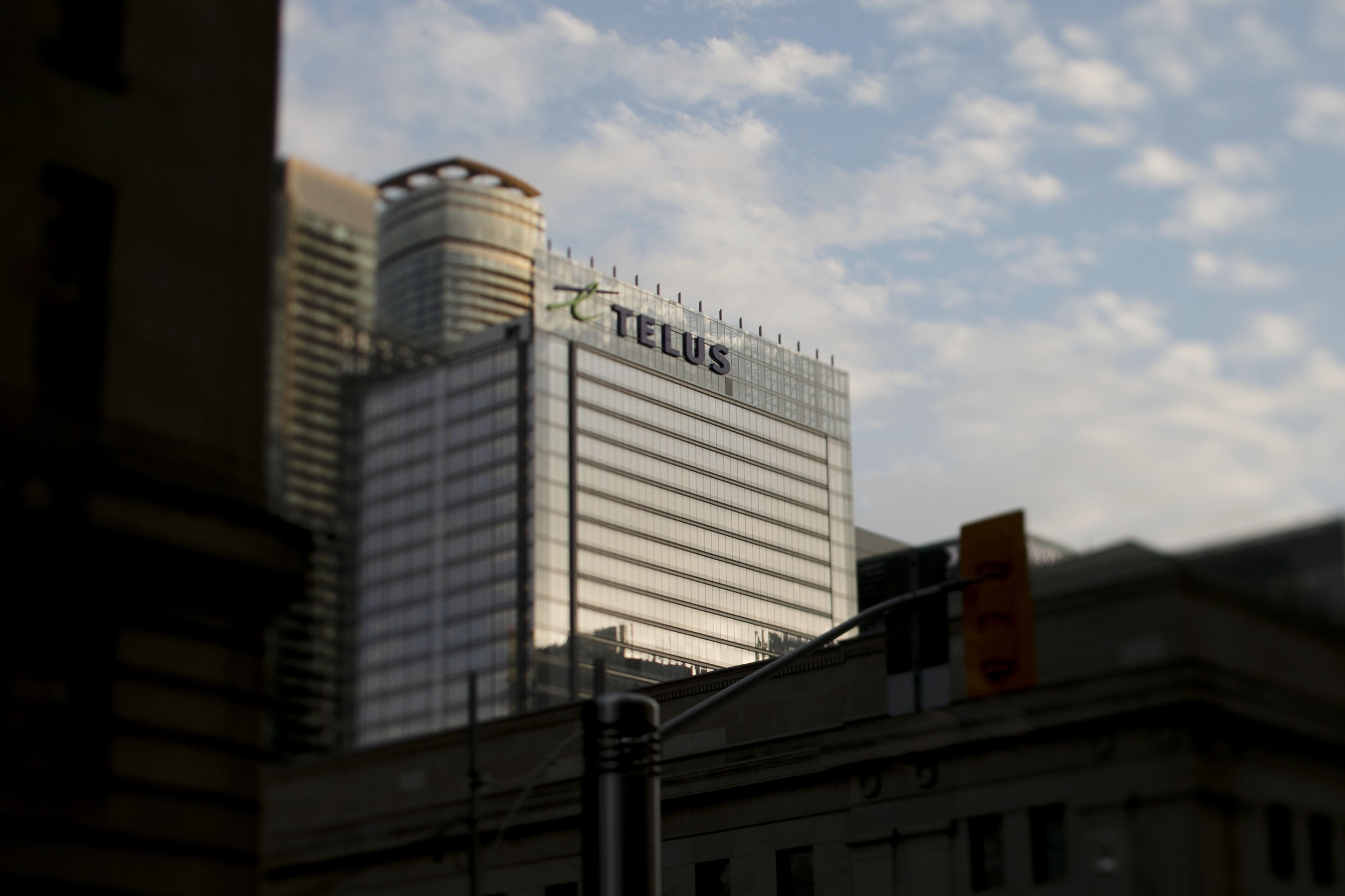 (EDITORS NOTE: Image was created using a variable planed lens.) The Telus Harbour building stands in Toronto, Ontario, Canada, on Monday, July 9, 2018.&nbsp;Telus Corp.&nbsp;started up a division to support the agriculture industry&nbsp;