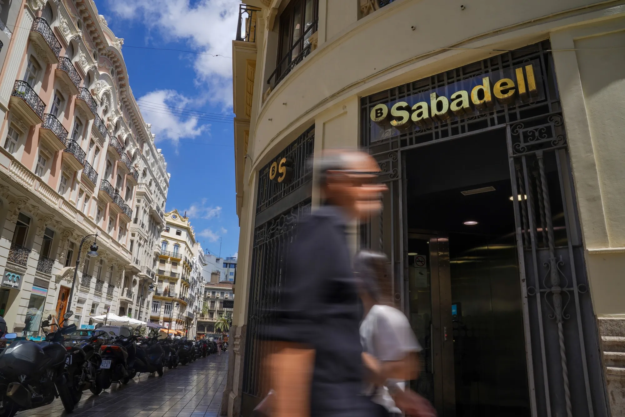 A Banco de Sabadell SA bank branch in Valencia.