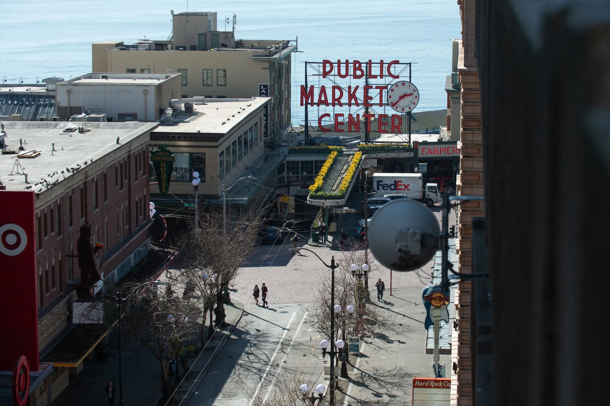 The desolate Public Market Center in Seattle on March 18.