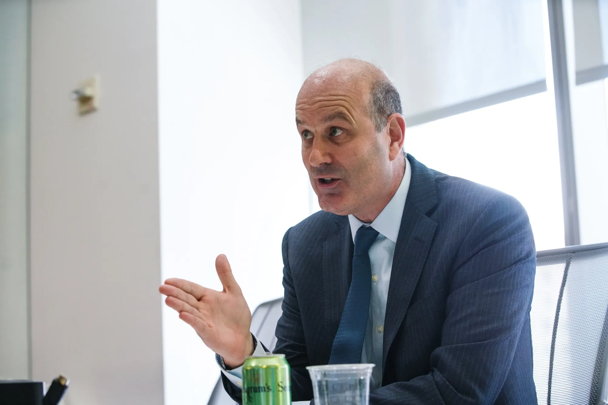 Federico Sturzenegger speaks at Bloomberg headquarters in New York.