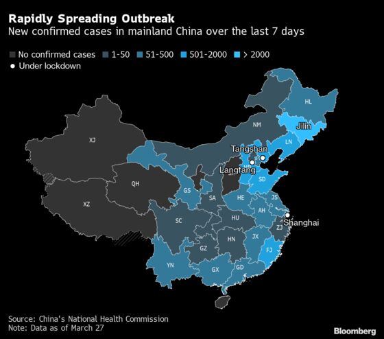 Shanghai Locks Down Half of City to Fight Covid Outbreak