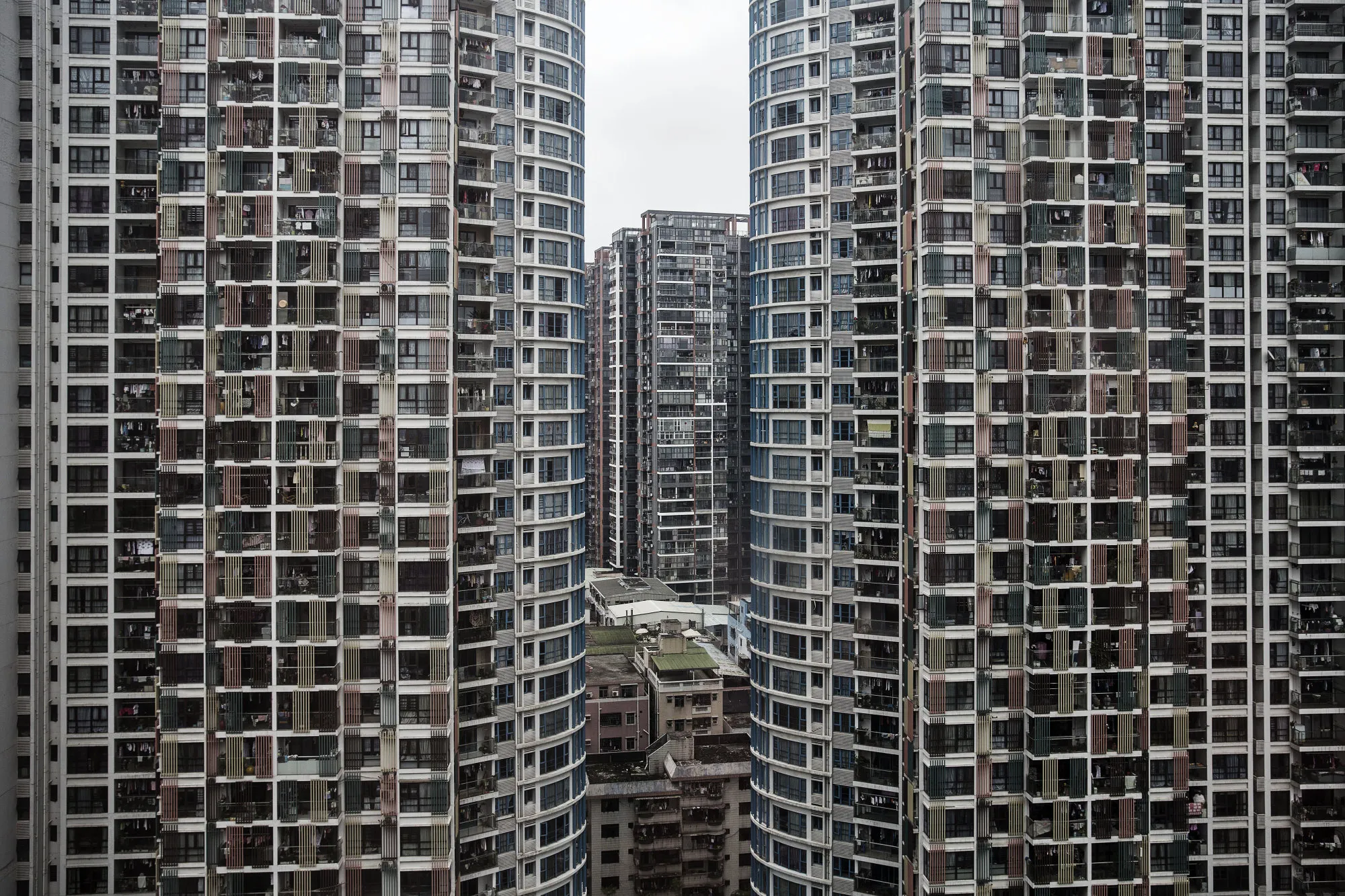 Residential buildings stand in Guangdong province