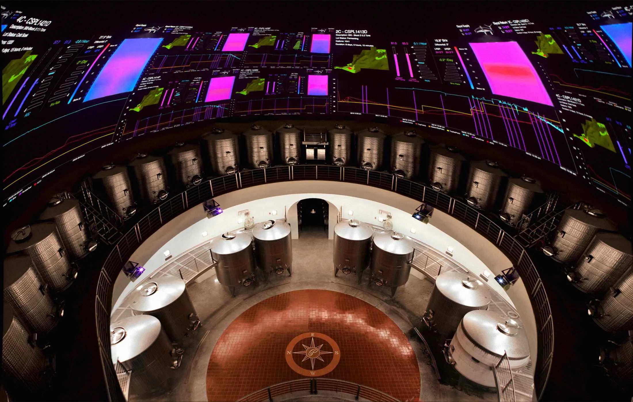 The Filcs system, nicknamed Felix, tracks and analyzes minute changes in the wine tanks and adjusts settings to maintain equilibrium.