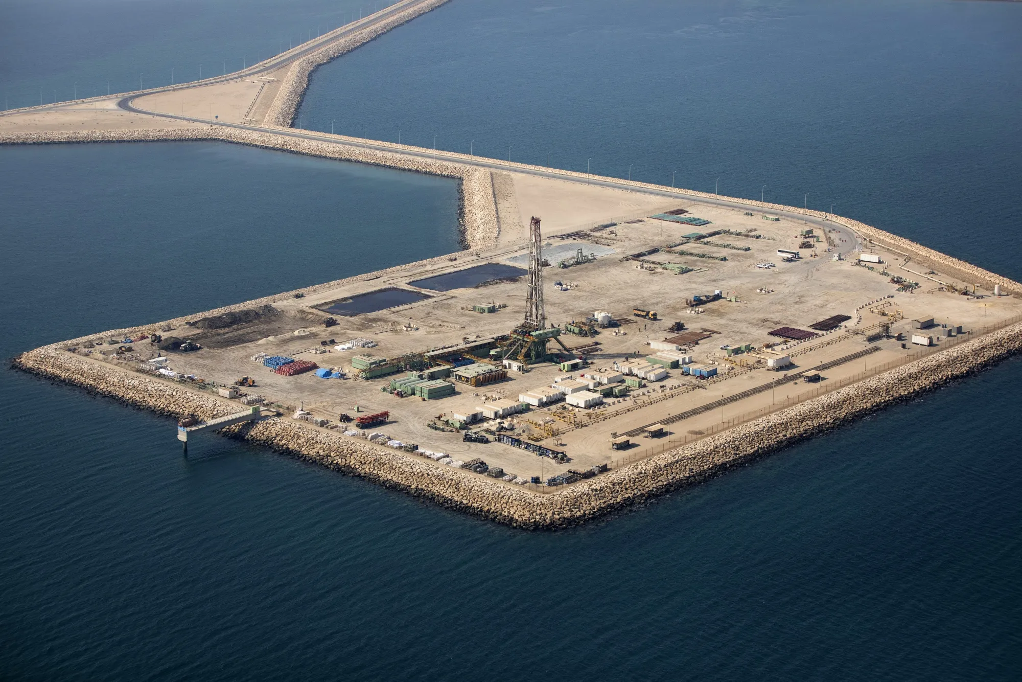 Offshore oilfield in Manifa, Saudi Arabia.