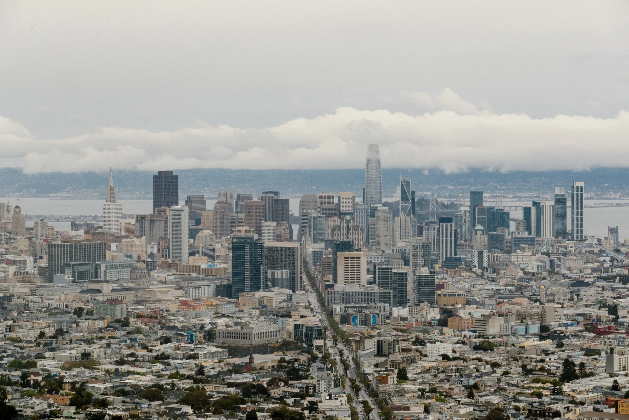 Buildings in the downtown skyline of San Francisco, California.