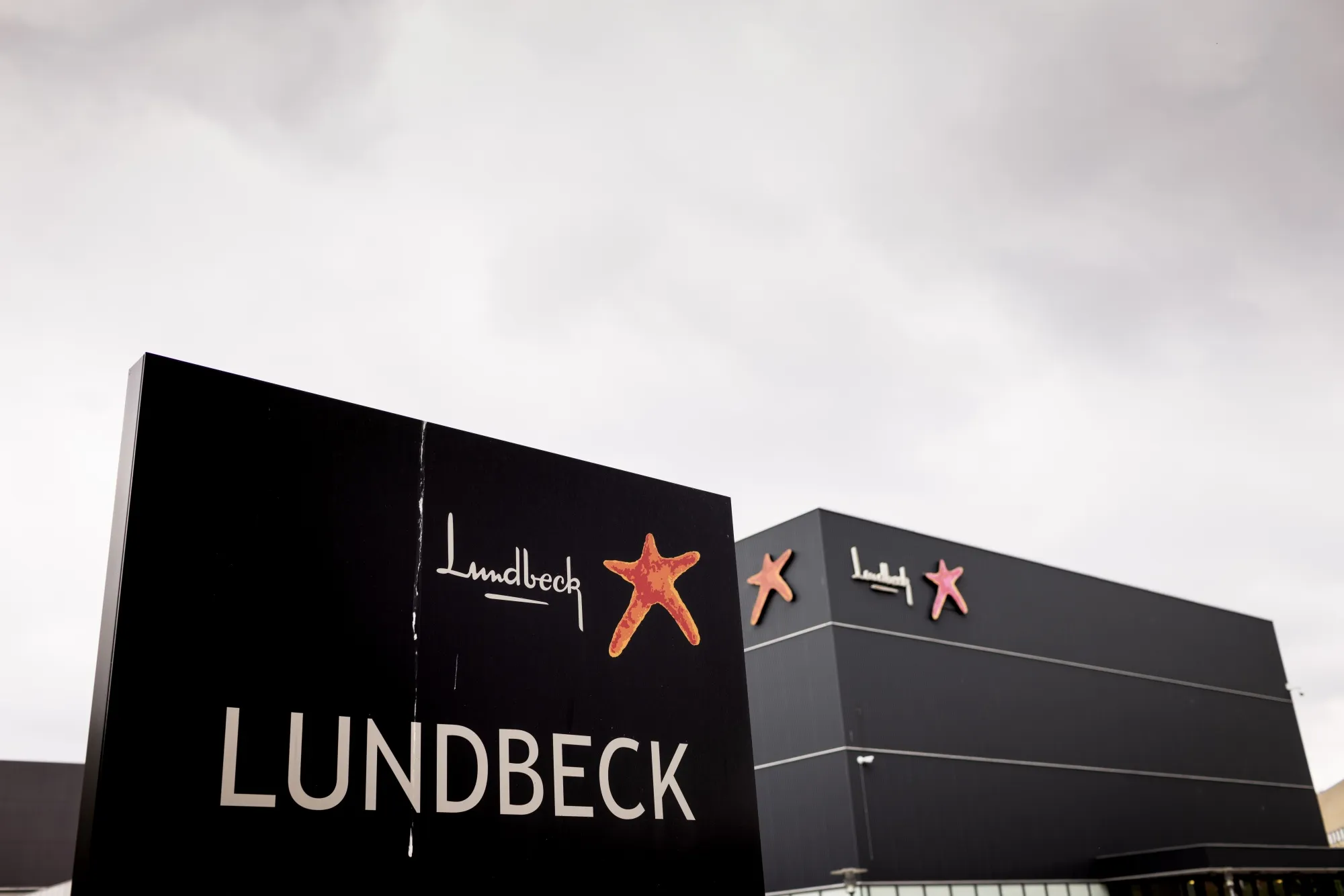 A sign outside the headquarters of H. Lundbeck A/S in Valby, Denmark.