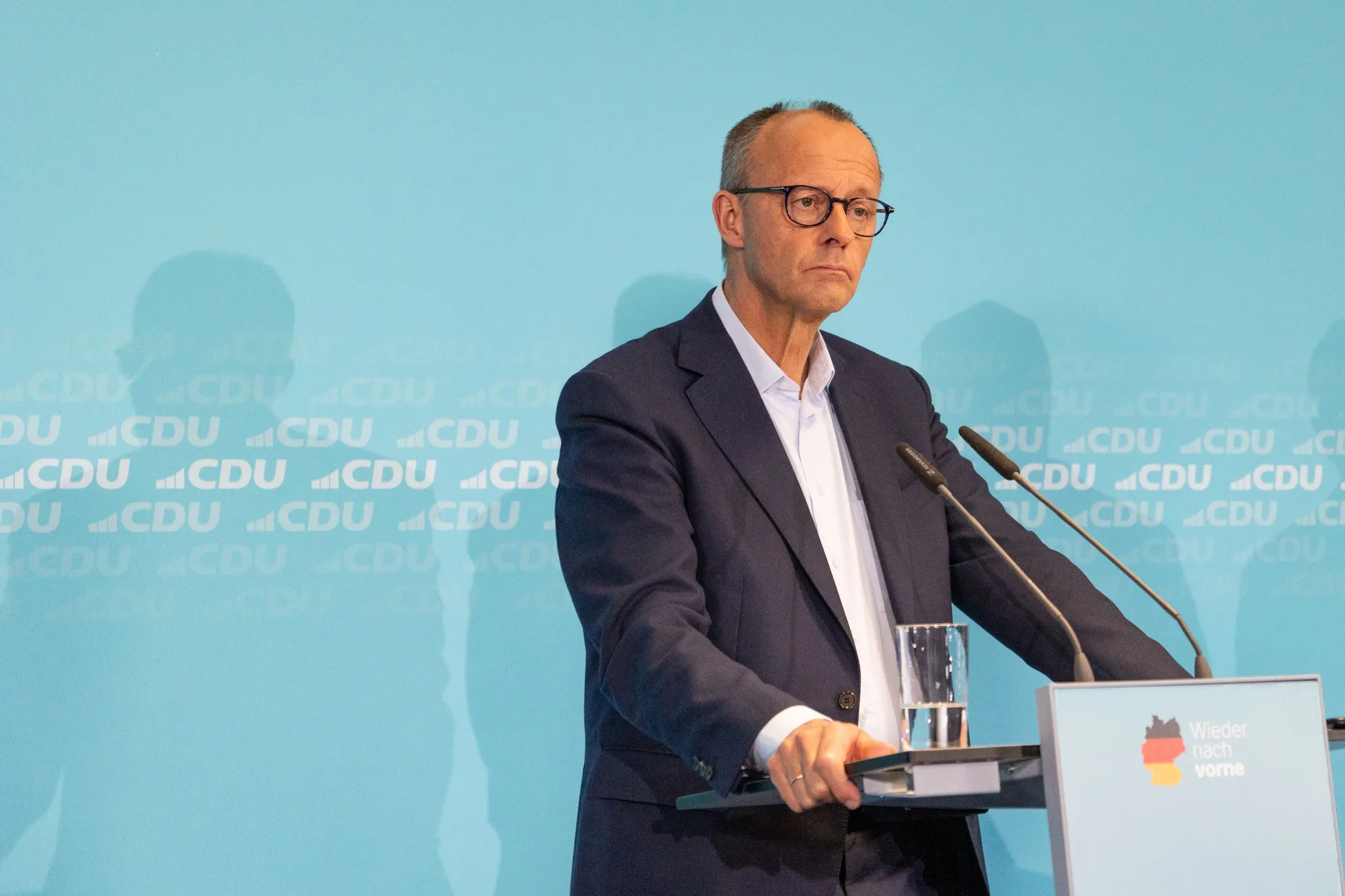 Friedrich Merz during a news conference in Hamburg, Germany, on Jan. 11.