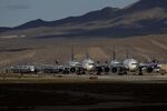 Delta Air Lines Inc. aircraft sit parked at a field in Victorville, California, on&nbsp;March 23.