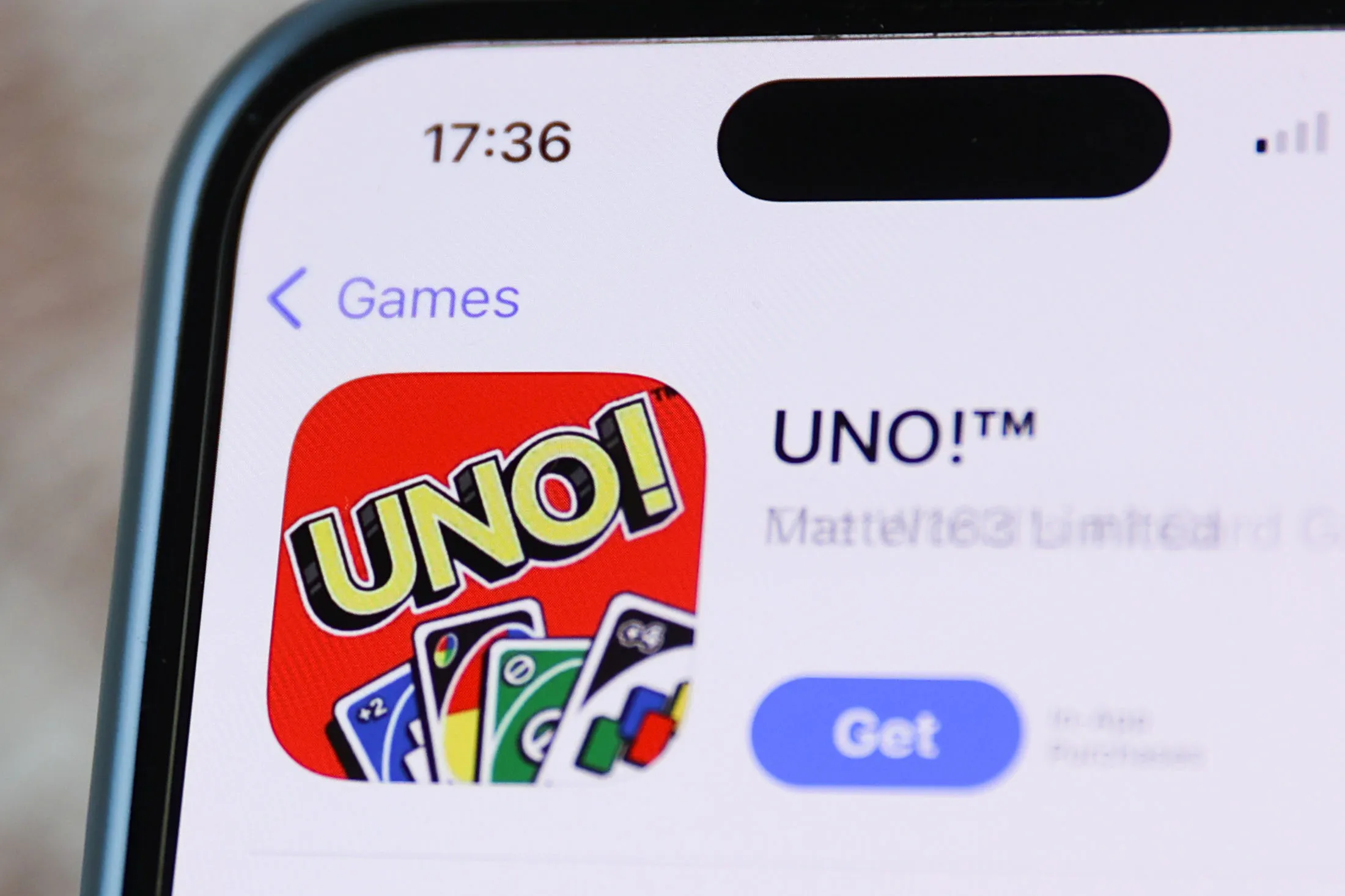 The Uno mobile game on App Store.