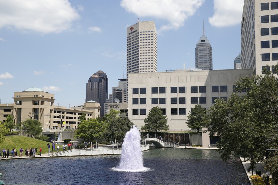 Downtown Indianapolis, one of the cities benefiting from a rise in highly educated residents