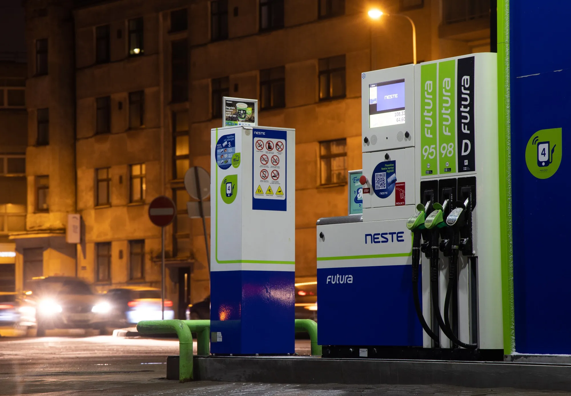 A Neste Oyj gas station in Riga.