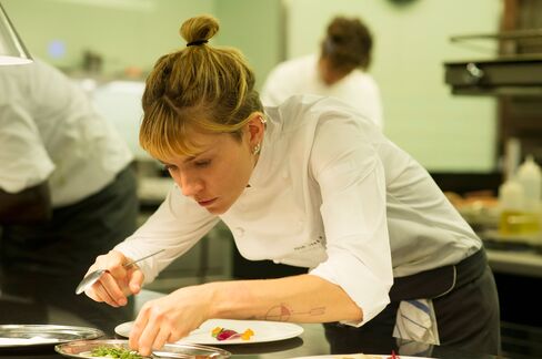 Sienna Miller plays Helene, an extremely talented sous chef and a single parent.