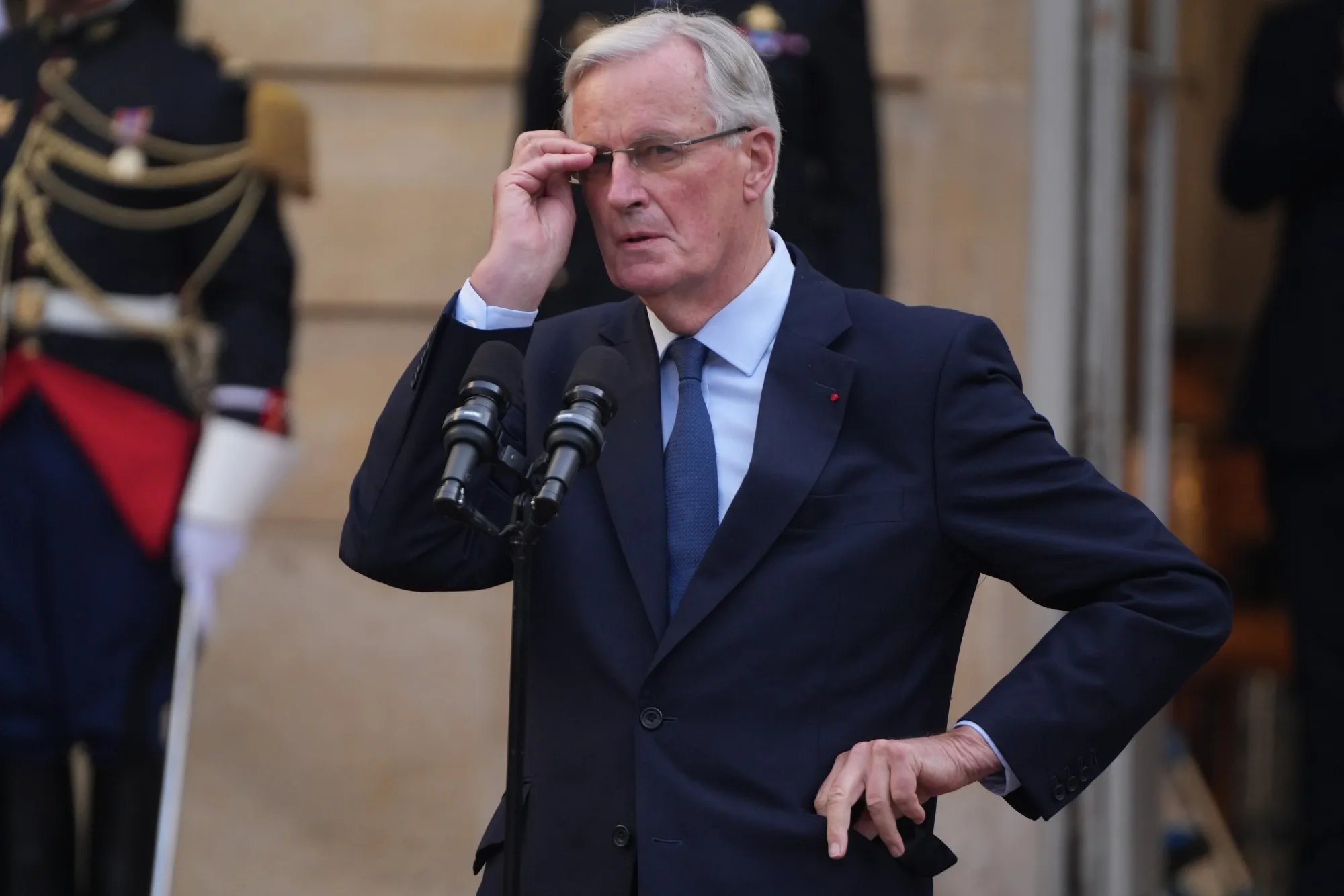 Michel Barnier in Paris on&nbsp;Sept. 5.