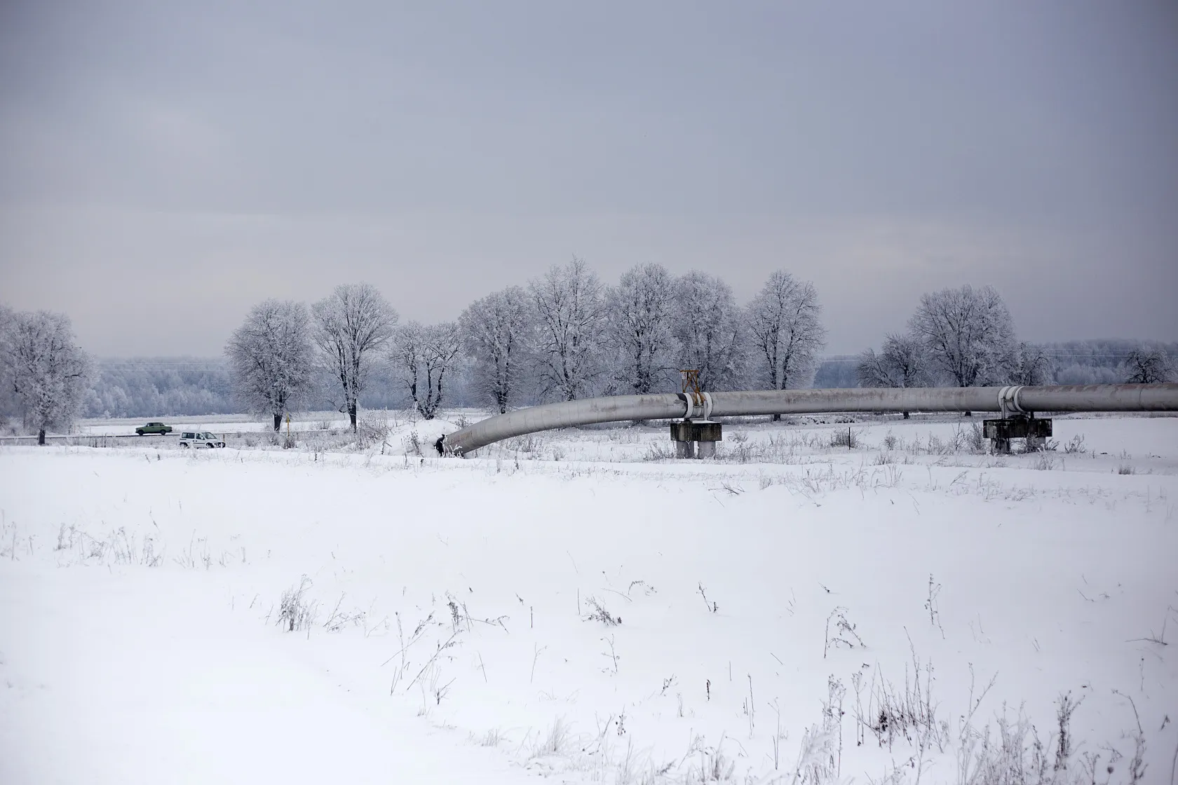A section of the Urengoy-Pomary-Uzhgorod pipeline, in Ukraine.