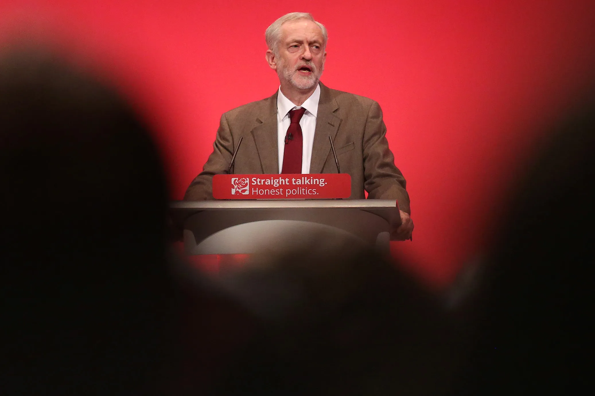 Jeremy Corbyn delivers a speech in Brighton, on Sept. 29, 2015.
