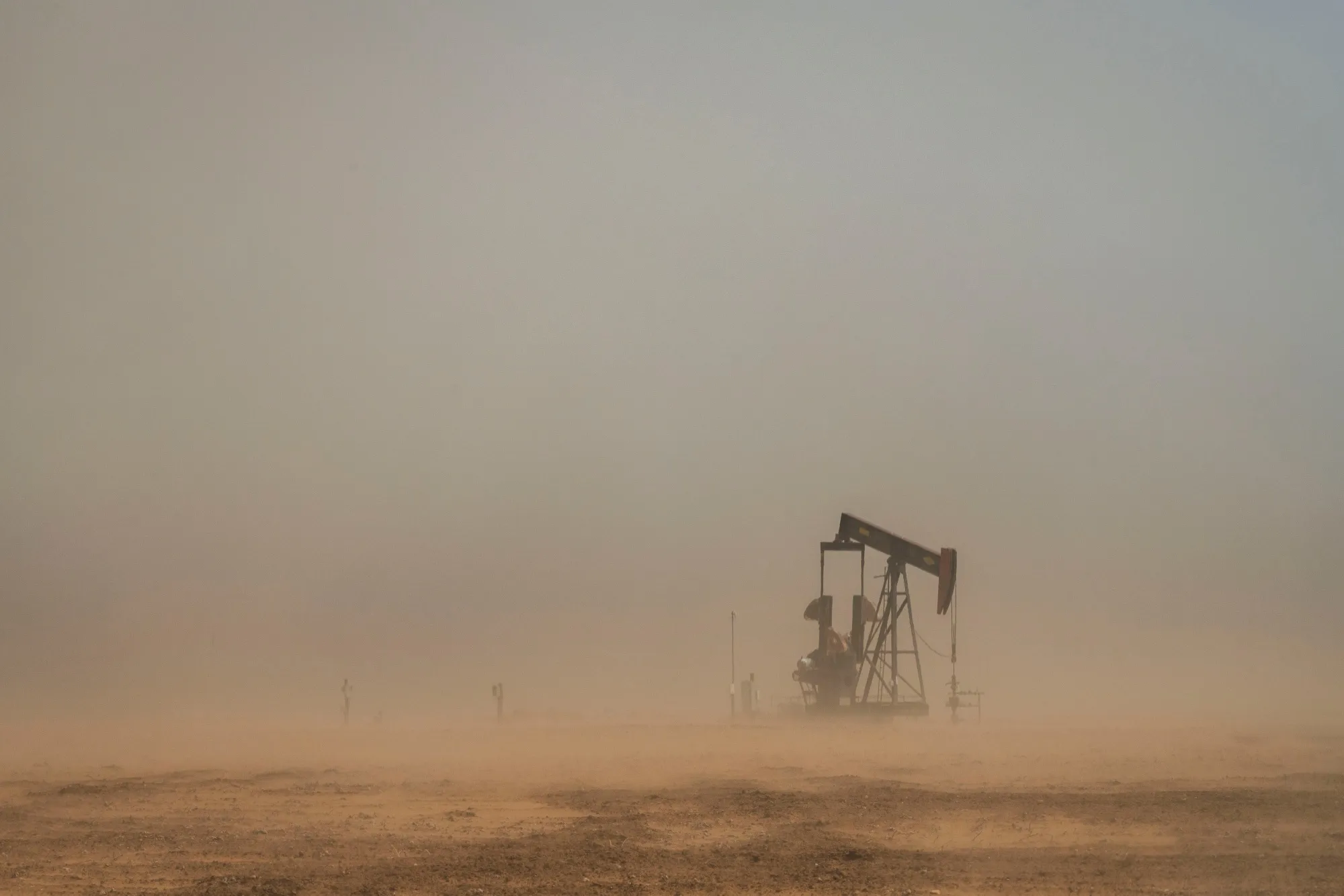 A pumpjack in the Permian Basin in Texas.