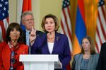 Nancy Pelosi holds a press conference in the Parliament in Yerevan, on Sept.&nbsp;18.