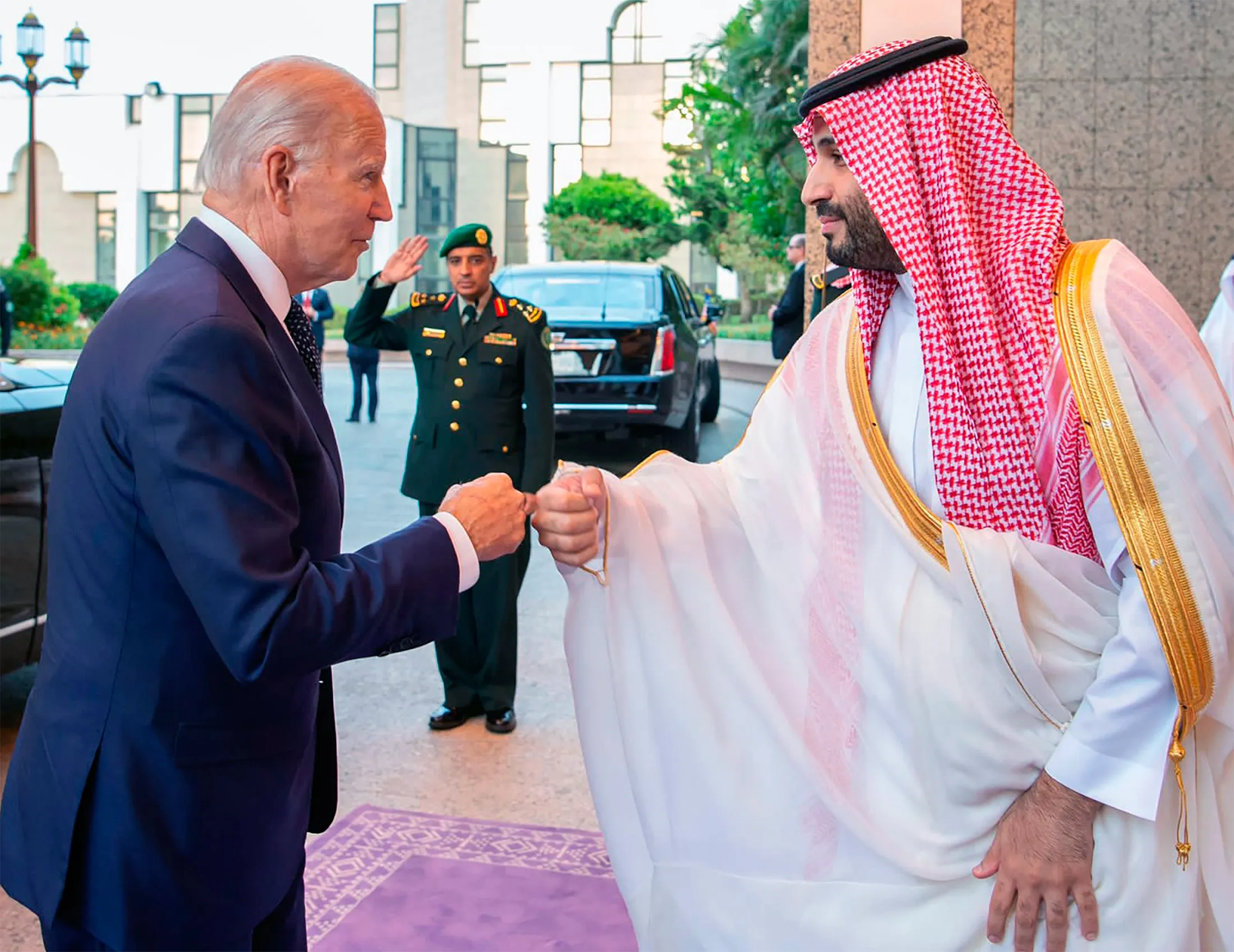 The fist bump heard round the world.