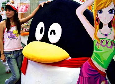 Tencent's mascot: 69% of sales are from virtual gear. 