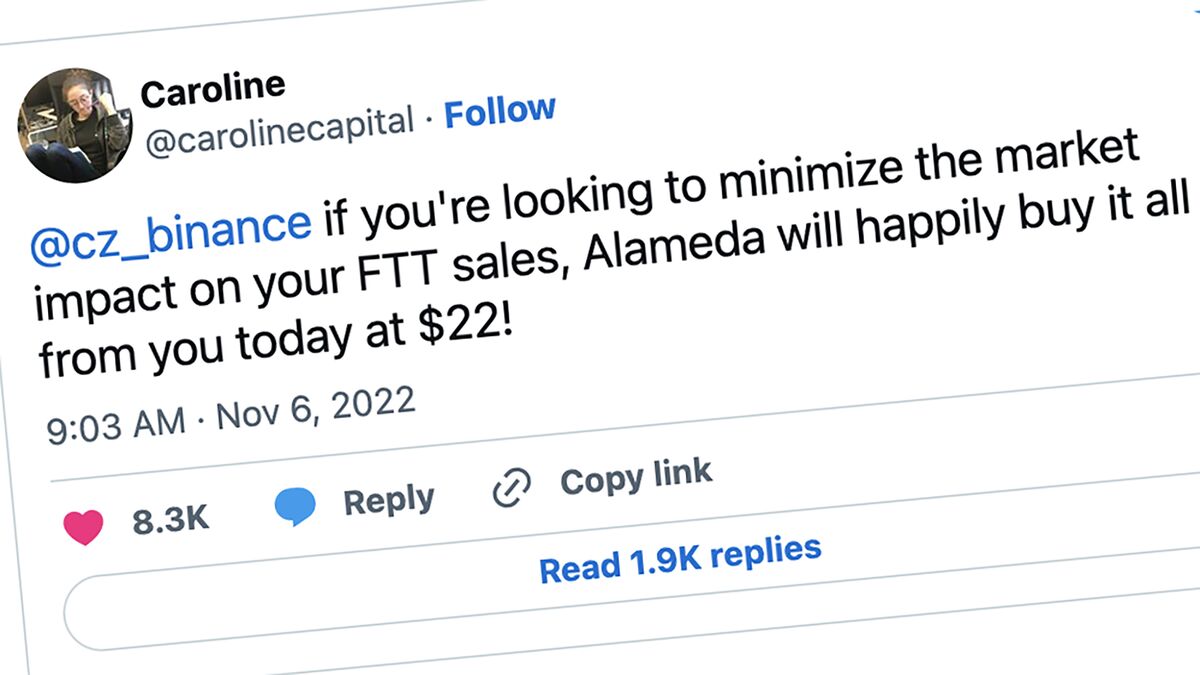 ＦＴＸ崩壊の決定的瞬間、アラメダＣＥＯツイートが招く－データ分析 - Bloomberg