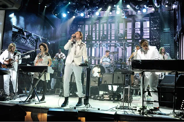 Arcade Fire performing on Saturday Night Live in September