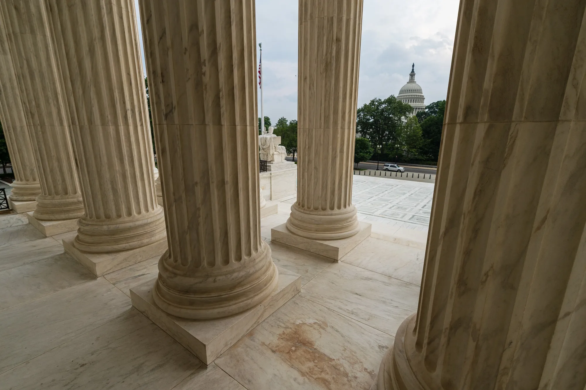 The U.S. Capitol seen from the U.S. Supreme Court building.
