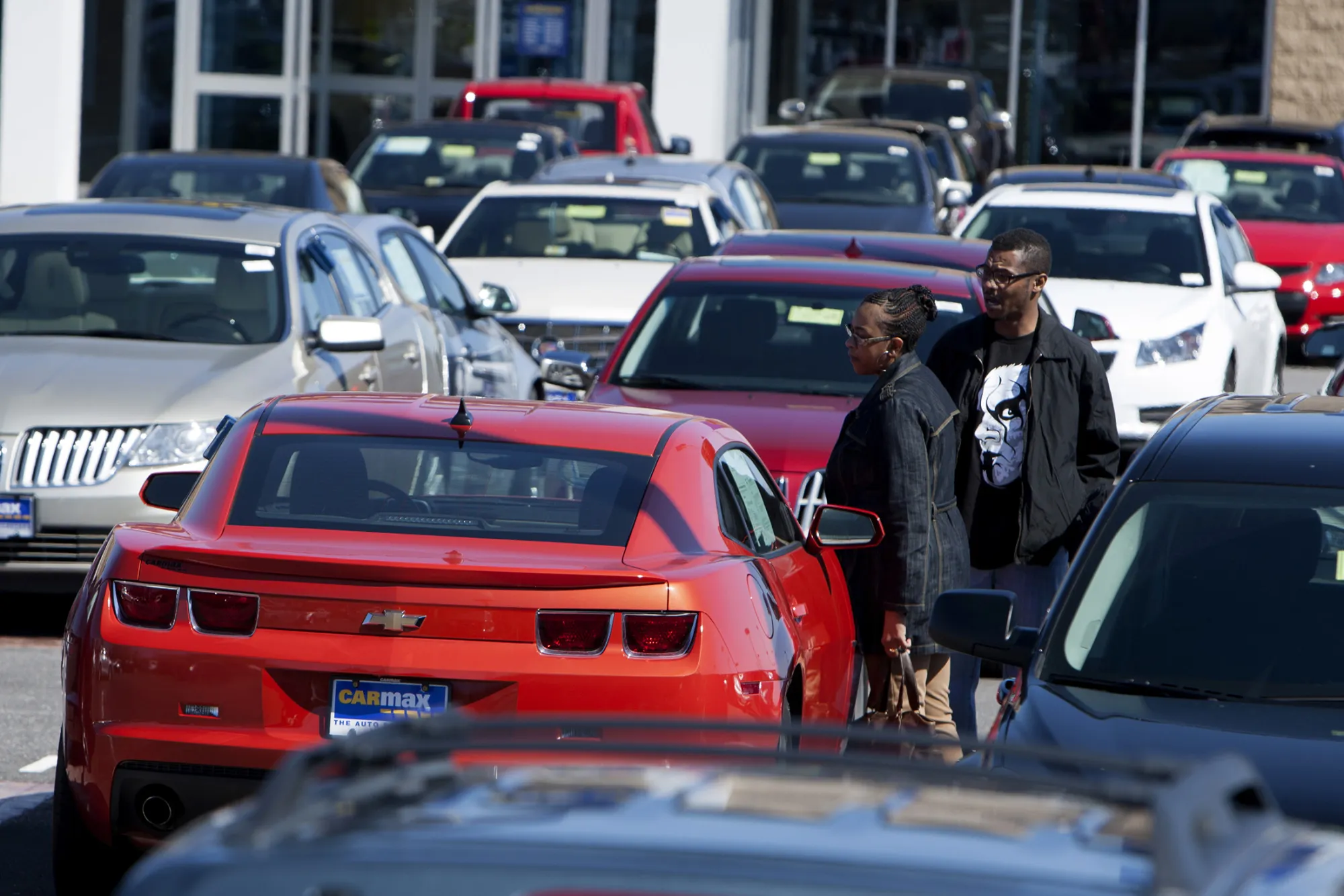 A CarMax dealership in Brandywine, Maryland, on March. 29, 2015.
