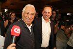 Portugal local elections: Socialist leader Antonio Costa talks to the press
