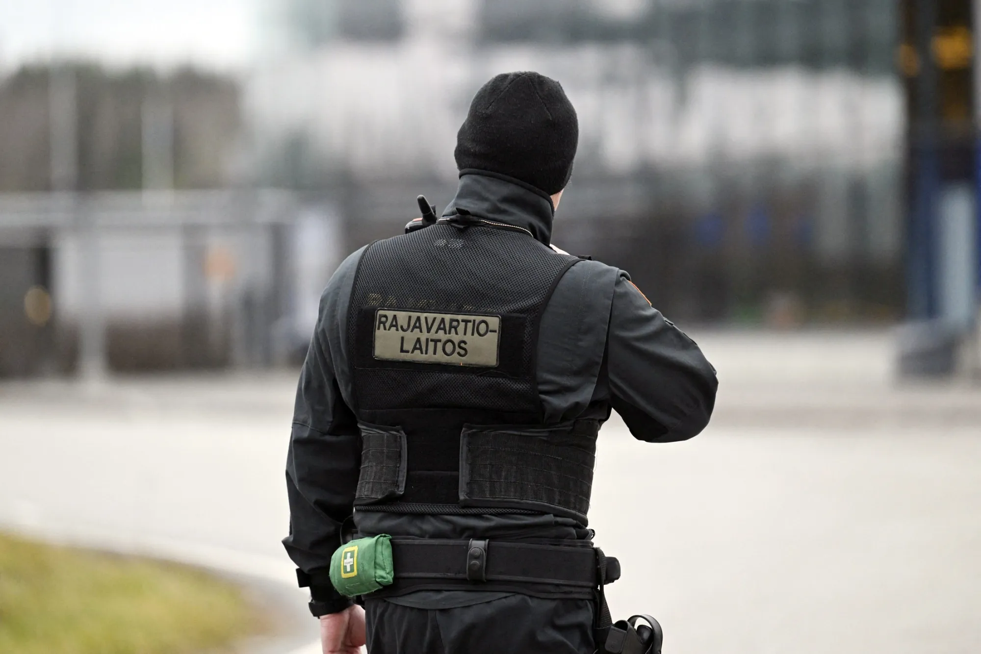 A Finnish Border Guard in Lappeenranta, Finland.