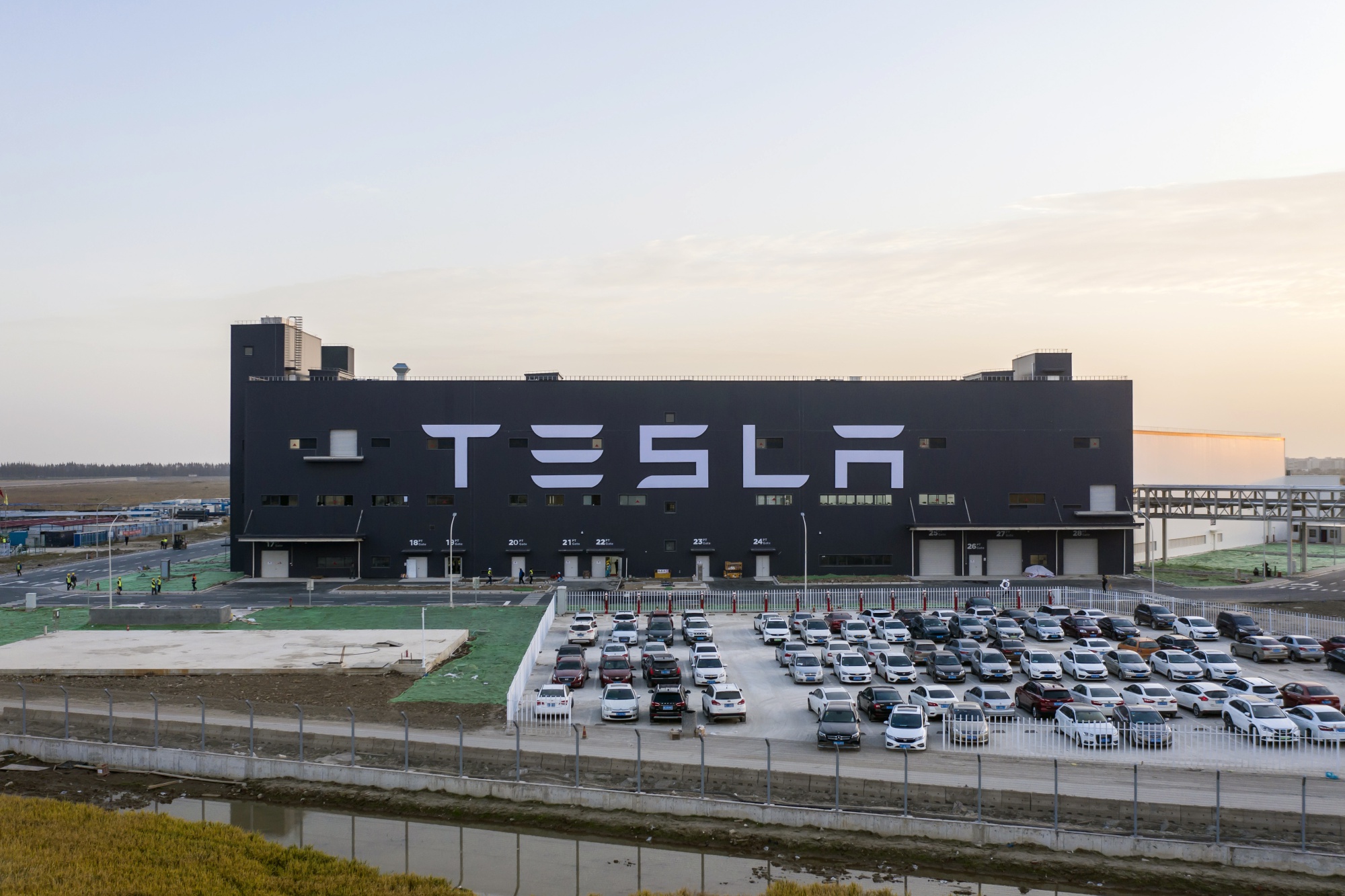 The Tesla Inc. Gigafactory stands in Shanghai, China,