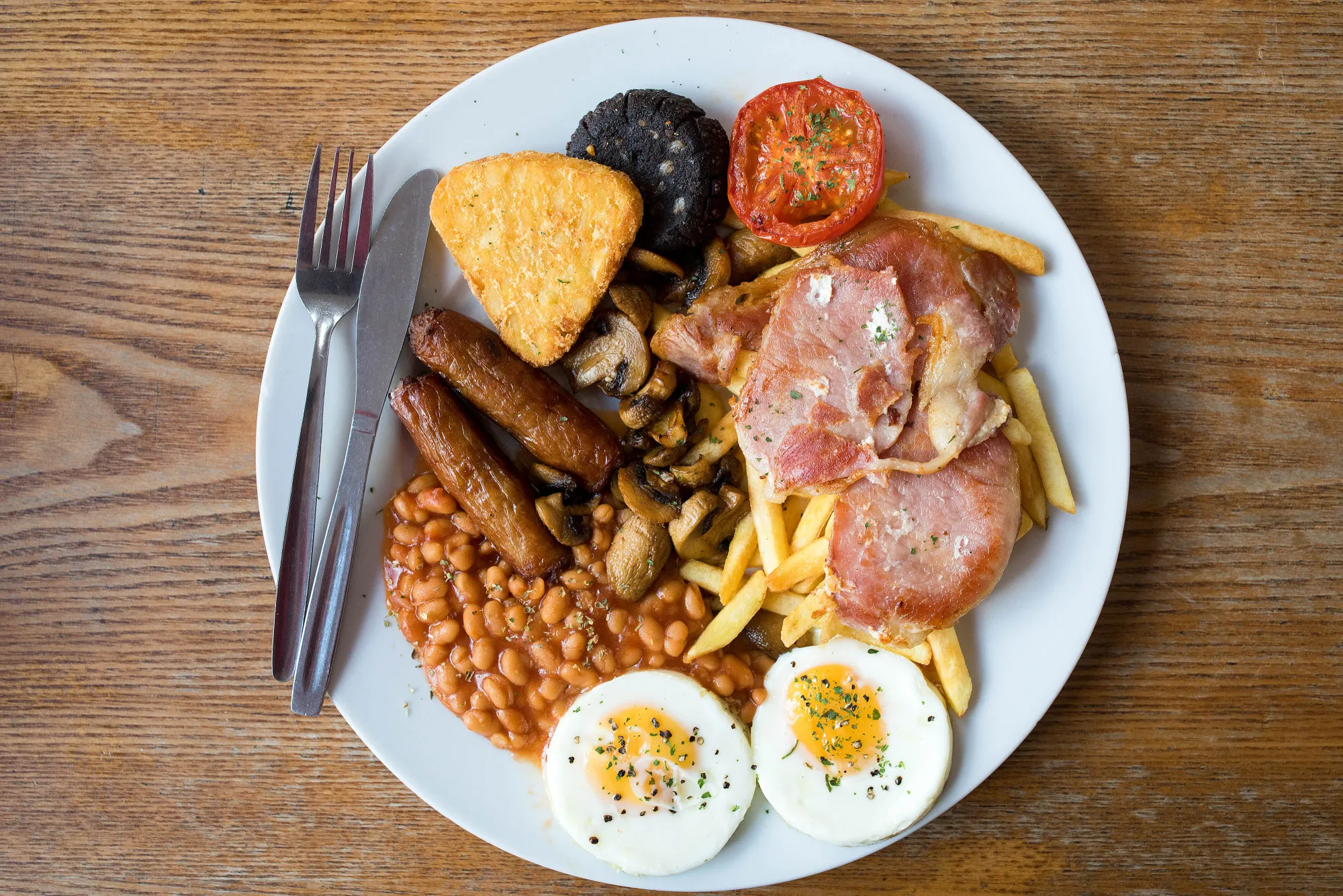 A full English breakfast.